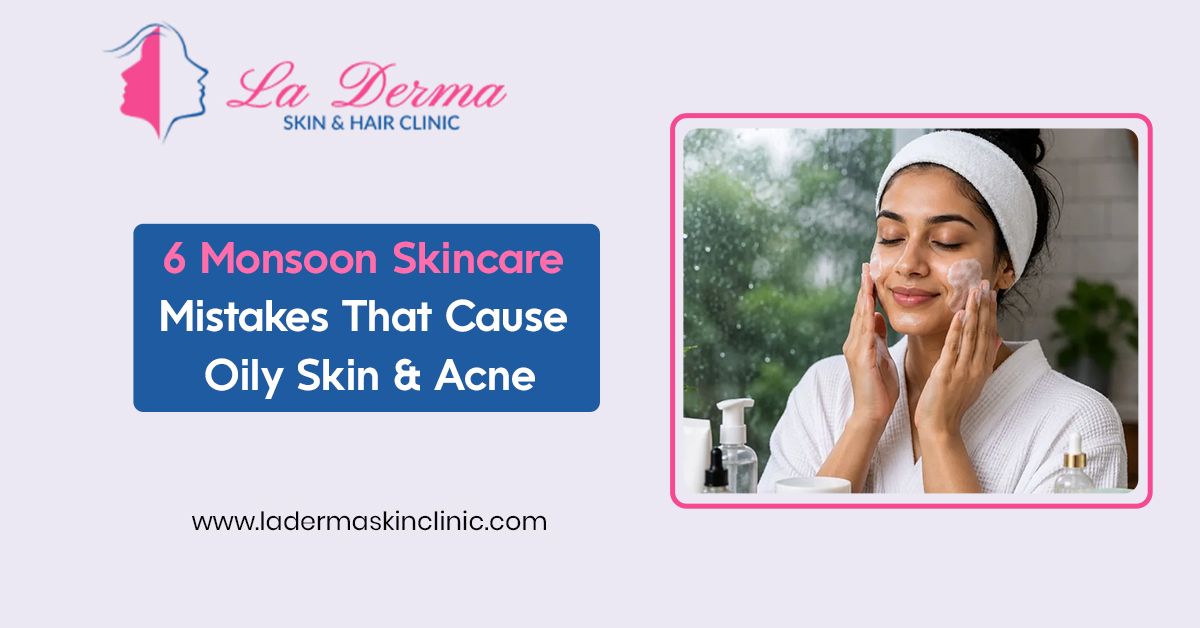 6 Monsoon Skincare Mistakes That Cause Oily Skin & Acne